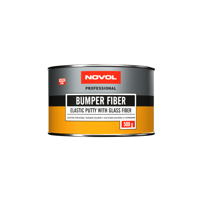 NOVOL Glaistas plastikui 0,5kg BUMPER FIBER 1x18