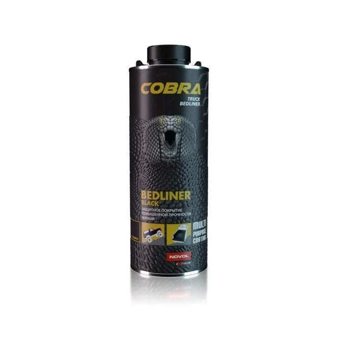 NOVOL Apsauginė danga Cobra Truck Bedliner, 600 ml, juoda apsauginė danga