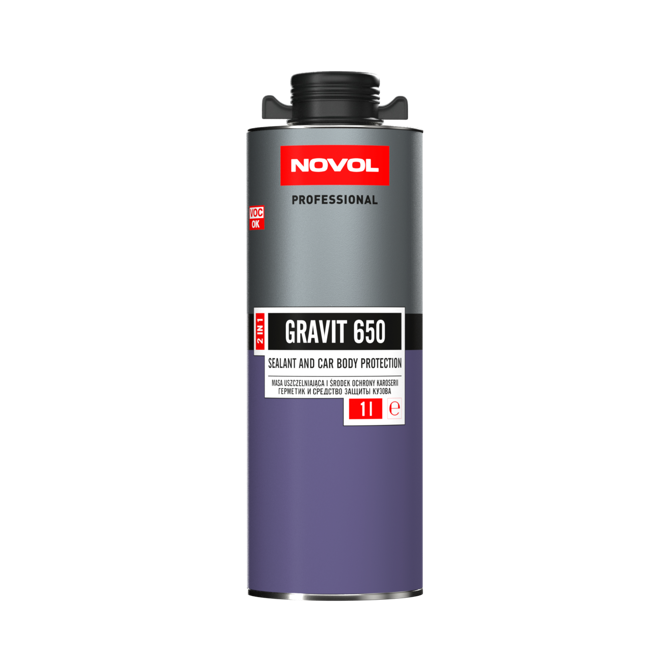 NOVOL Hermetikas-apsauginė danga 1L, GRAVIT 650 juoda