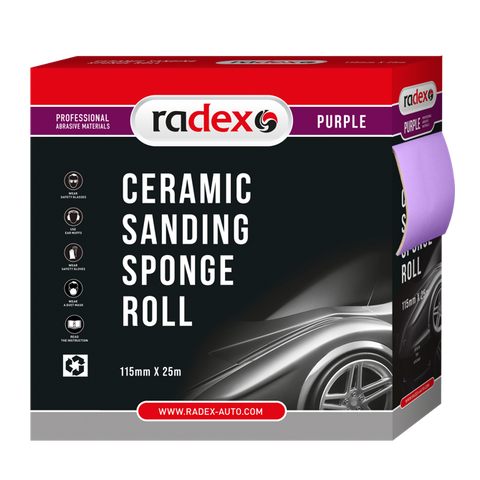 RADEX Ceramic.popier. P400 minkštu pagrindu 114mmX25m