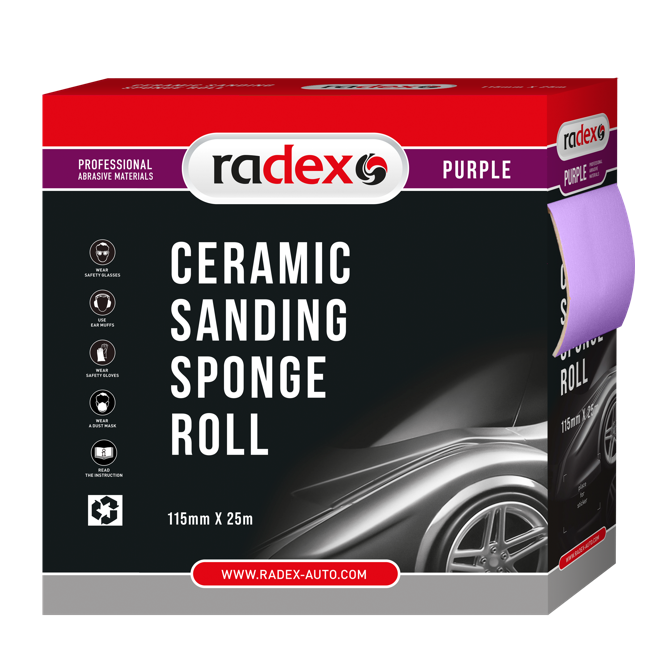 RADEX Ceramic.popier. P800 minkštu pagrindu 114mmX25m