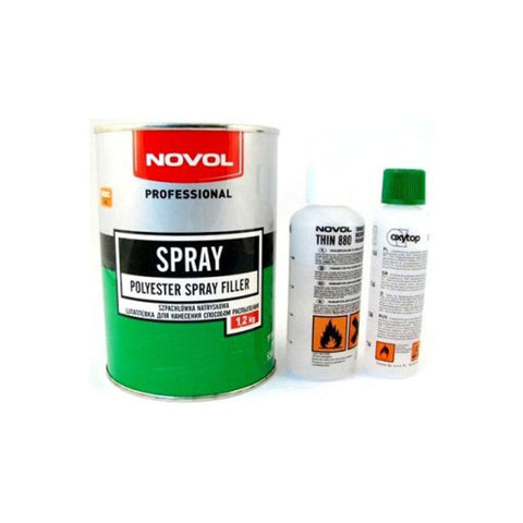 NOVOL Purškiamas glaistas SPRAY 0,8L (kietiklis+skiediklis kompl.)